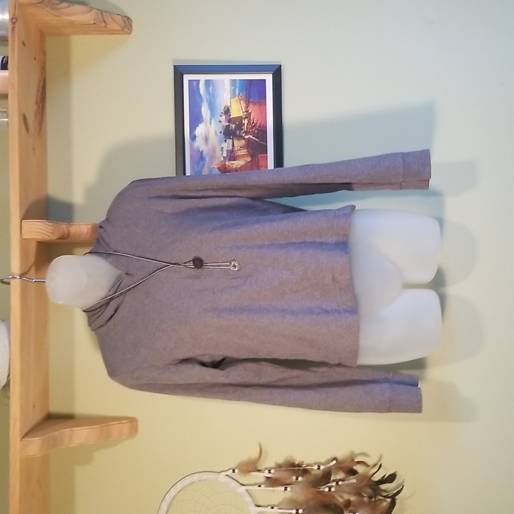 Womens J.Crew Hooded Half Zipper Sweatshirt